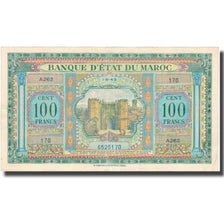 Banknote, Morocco, 100 Francs, 1943, 1943-08-01, KM:27A, AU(50-53)
