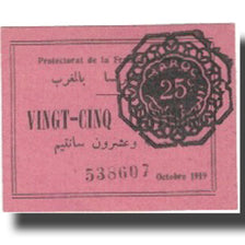 Banknote, Morocco, 25 Centimes, valeur faciale, 1919, 1919-10-01, KM:4a, UNC(63)