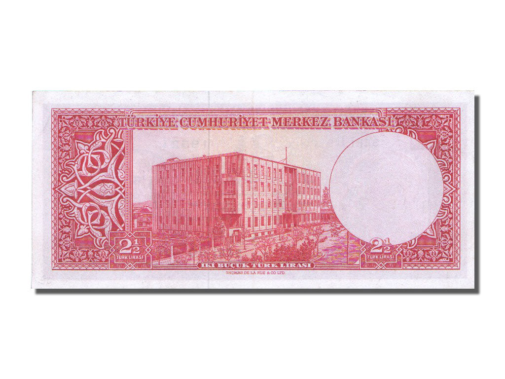 Turkey, 2 1/2 Lira, KM #152a, 1957-07-01, UNC(63), U.9