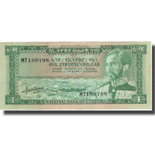 Banknote, Ethiopia, 1 Dollar, Undated (1966), KM:25a, AU(50-53)