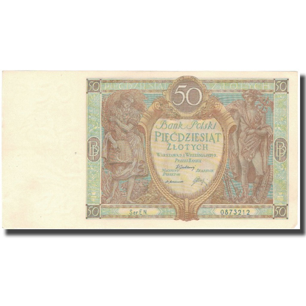 Banknote, Poland, 50 Zlotych, 1929, 1929-09-01, KM:71, UNC(60-62)