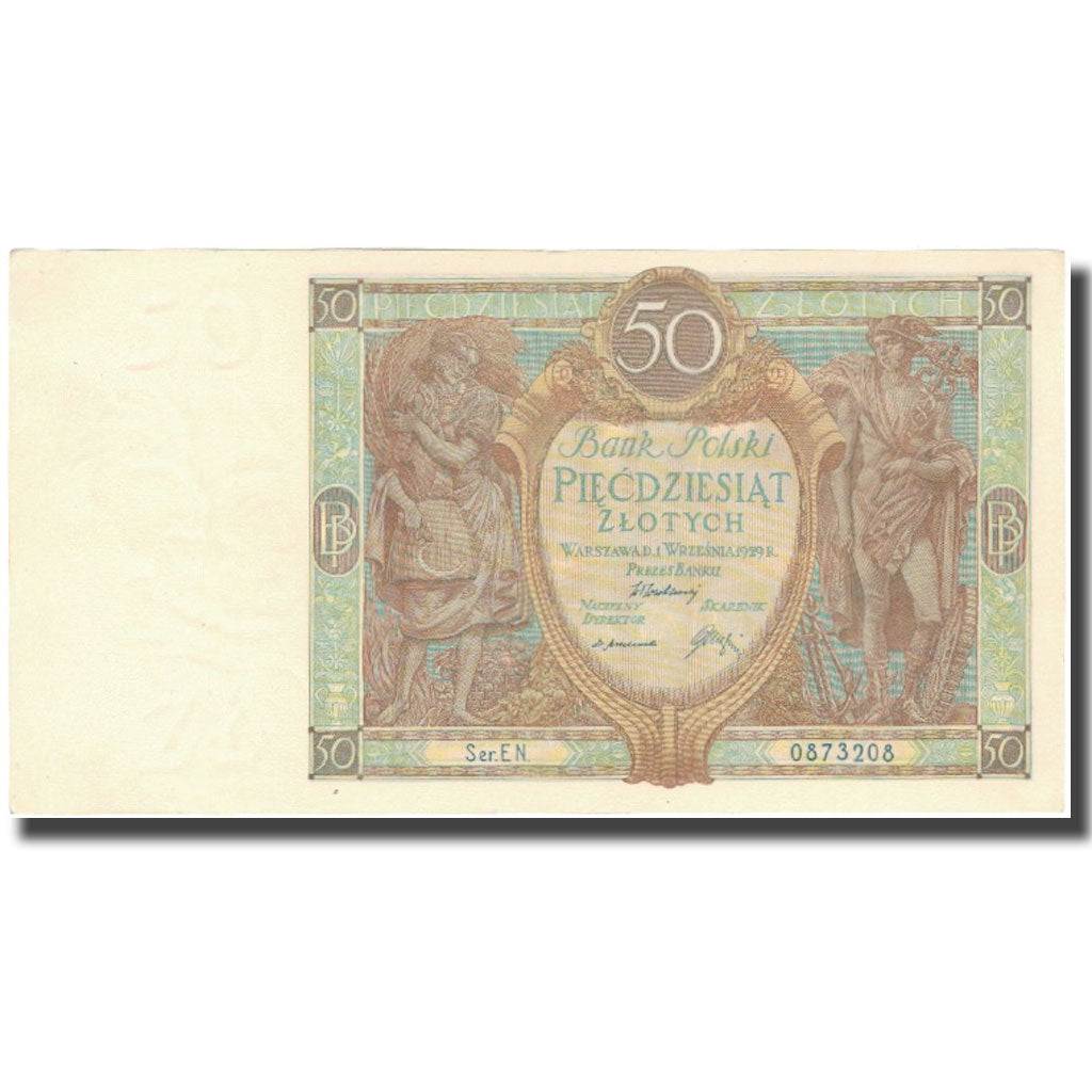 Banknote, Poland, 50 Zlotych, 1929, 1929-09-01, KM:71, AU(55-58)