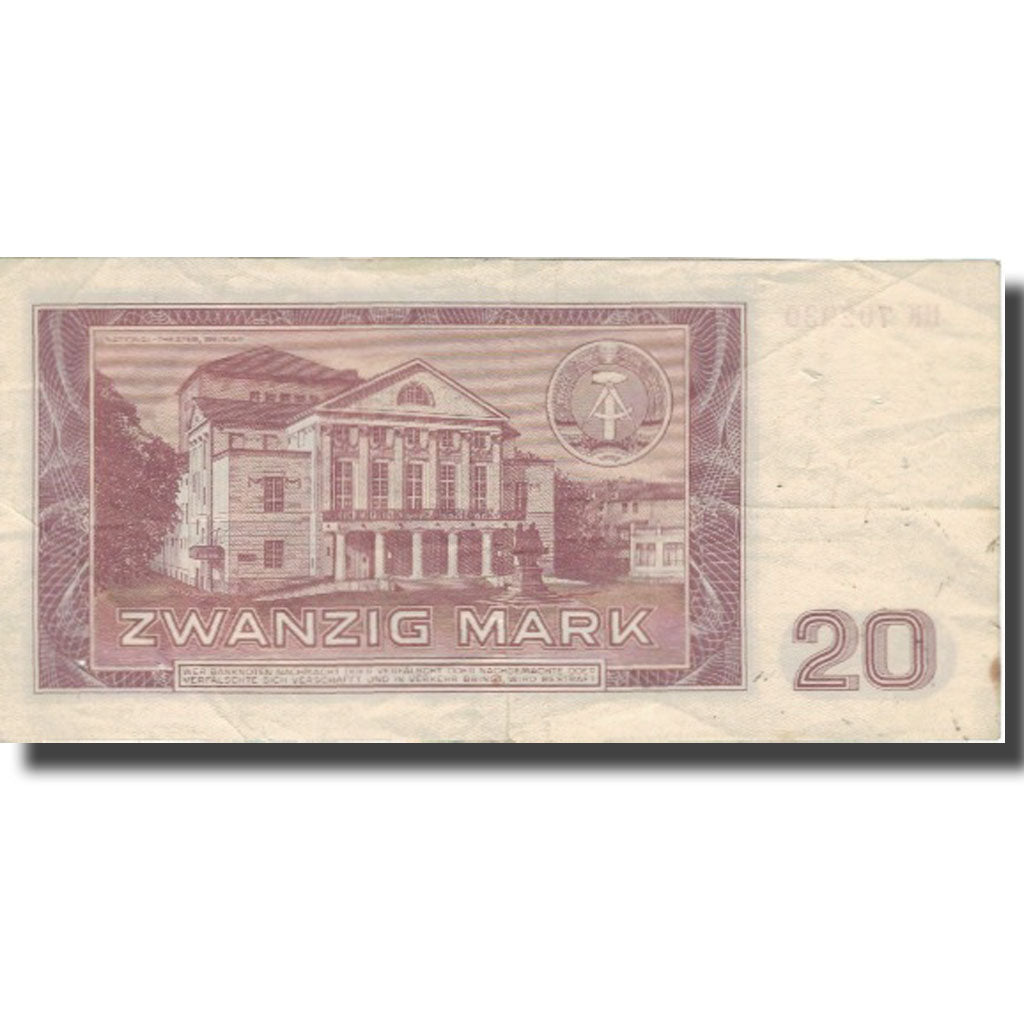 Banknote, Germany - Democratic Republic, 20 Mark, 1964, 1964, KM:24a, VF(30-35)