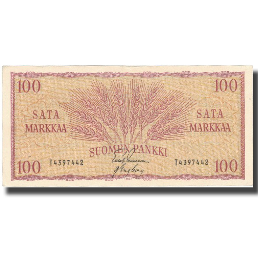 Banknote, Finland, 100 Markkaa, 1957, 1957, KM:97a, AU(50-53)