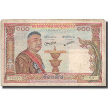 Banknot, Lao, 100 Kip, undated (1957), Undated, KM:6a, VF(20-25)