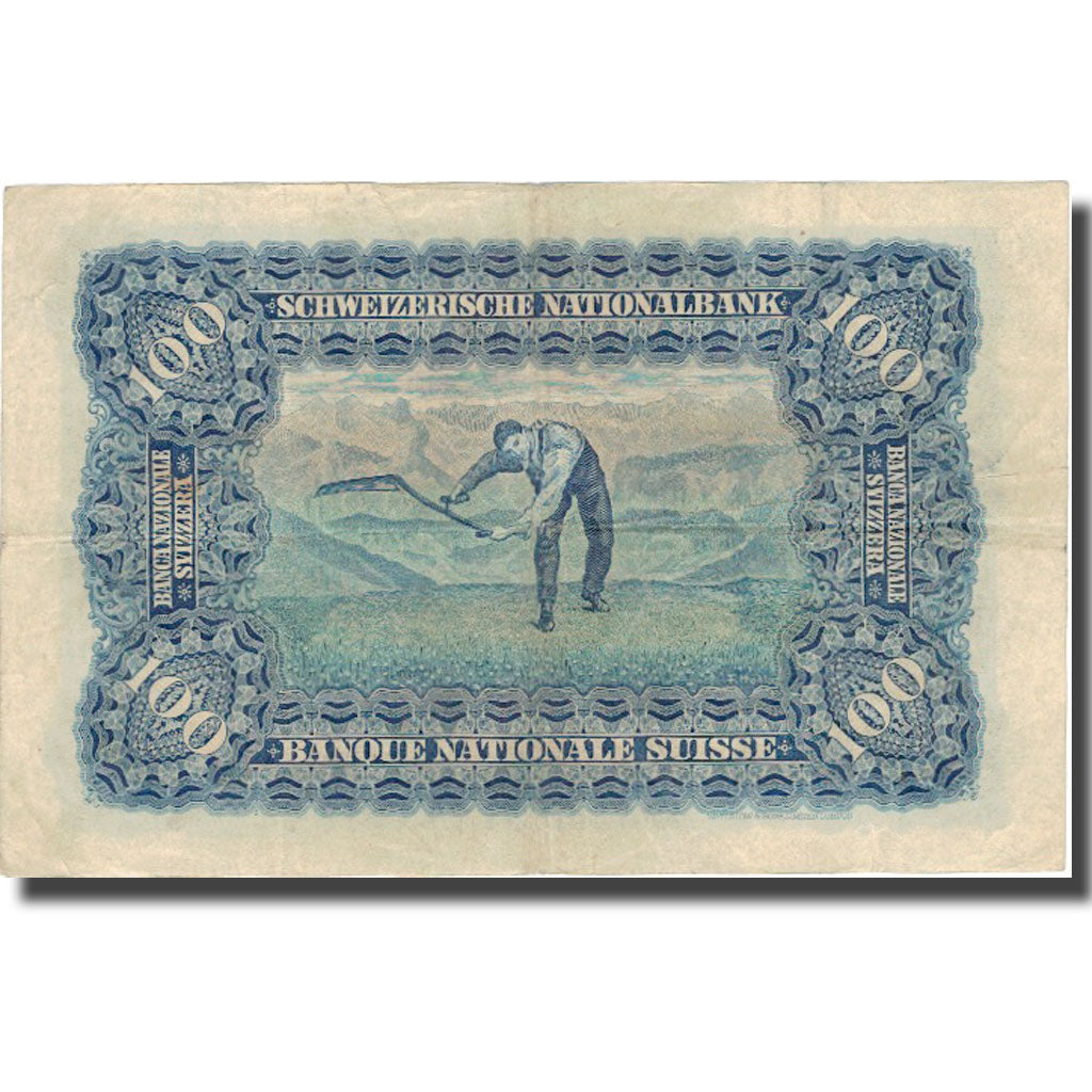 Banknote, Switzerland, 100 Franken, 1930, 1930-09-16, KM:35f, VF(30-35)
