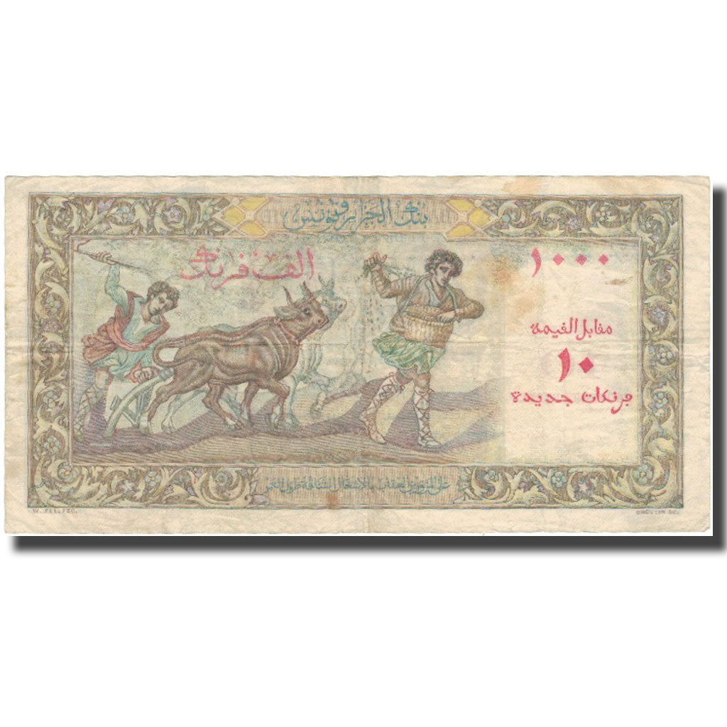 Banknote, Algeria, 10 NF on 1000 Francs, 1958, 1958-07-22, KM:112, VF(30-35)