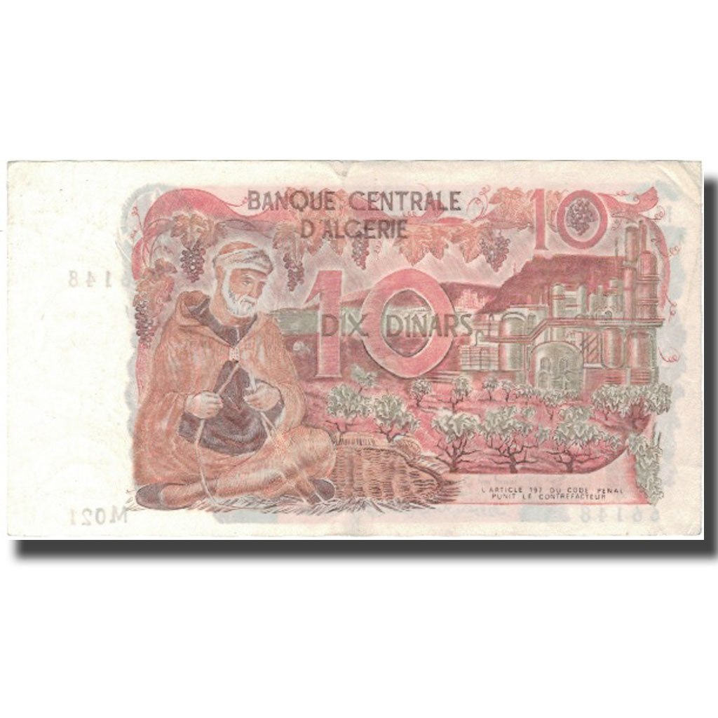 Biljet, Algerije, 10 Dinars, 1970, 1970-11-01, KM:127a, TTB+