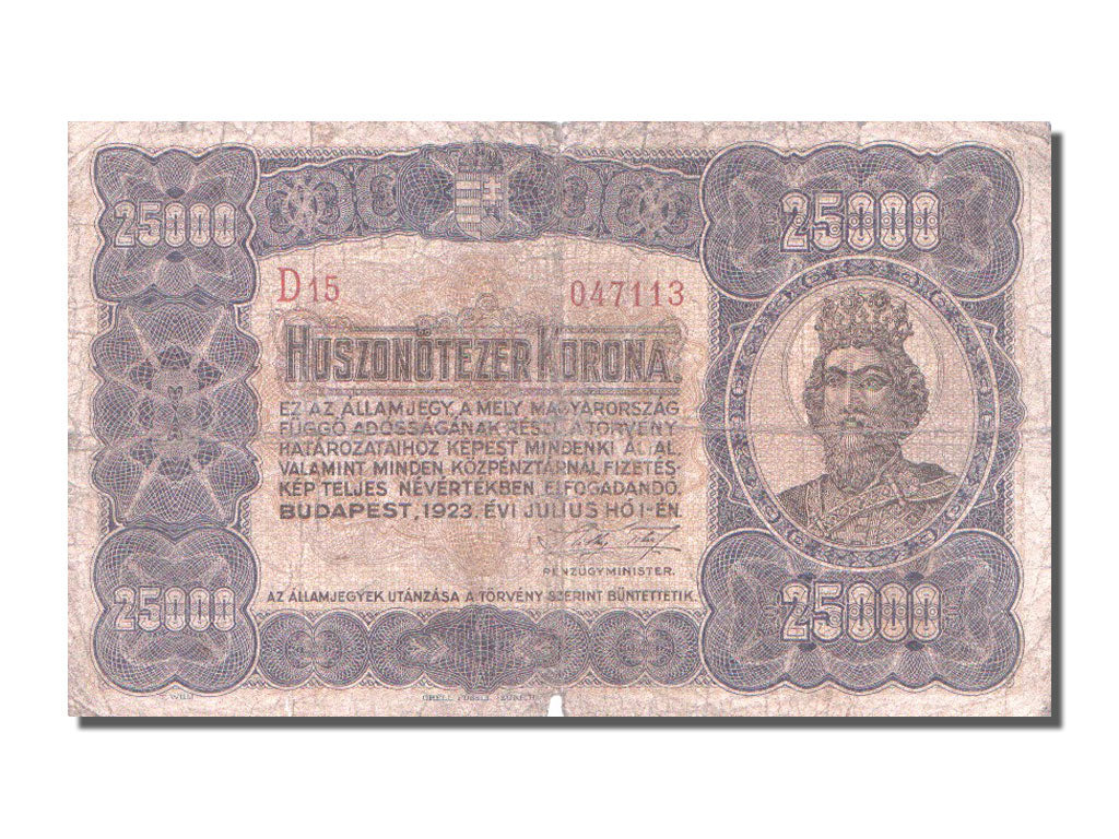 Hongrie, 25 000 Korona type 1923