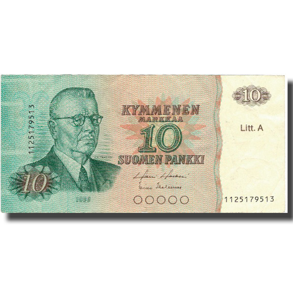 Banknote, Finland, 10 Markkaa, 1980, 1980, KM:104a, AU(50-53)