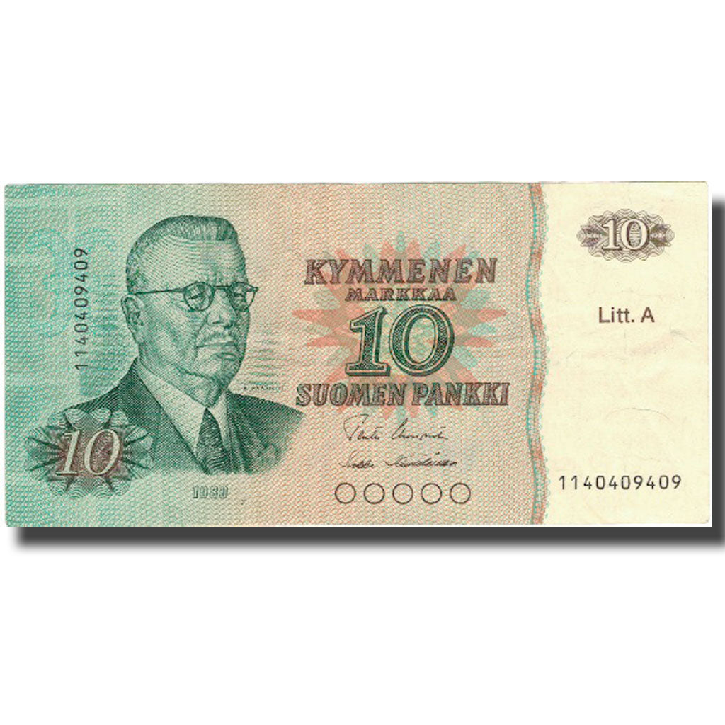 Banconote, Finlandia, 10 Markkaa, 1980, 1980, KM:104a, BB+