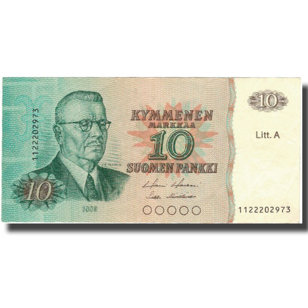 Banknote, Finland, 10 Markkaa, 1980, 1980, KM:104a, AU(50-53)