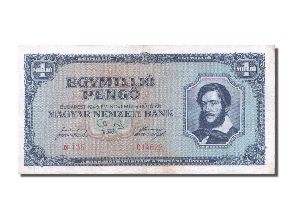 Banknote, Hungary, 1,000,000 Pengö, 1945, 1945-11-16, EF(40-45)