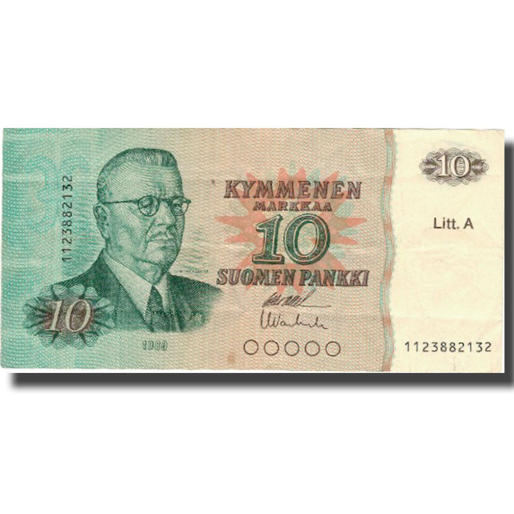 Banknote, Finland, 10 Markkaa, 1980, 1980, KM:104a, VF(30-35)
