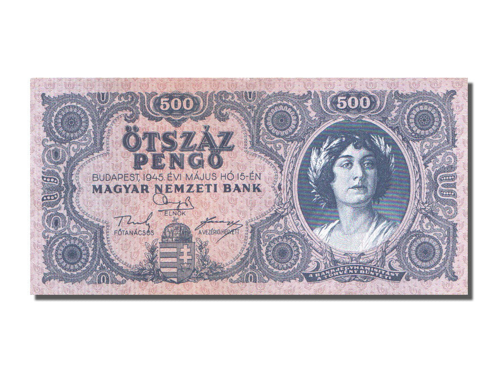 Banknote, Hungary, 500 Pengö, 1945, 1945-05-15, AU(55-58)