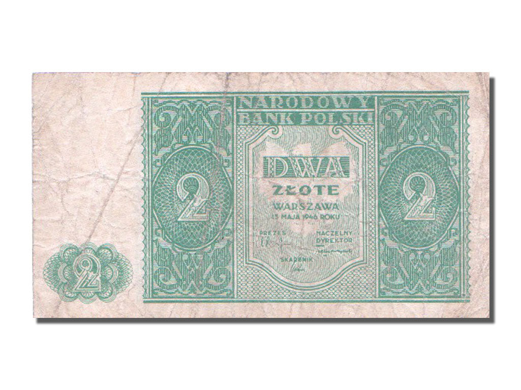 Poland, 2 Zlote, 1946, KM #124, 1946-05-15, VF(20-25)