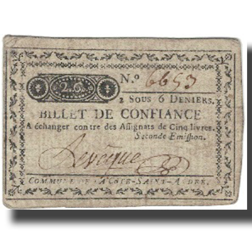 France, SAINT ANDRÉ, 2 Sous, 1792, VF(20-25)