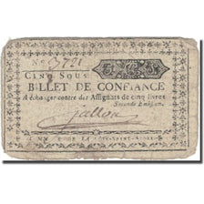 Francja, SAINT ANDRÉ, 5 Sous, 1792, VF(20-25)