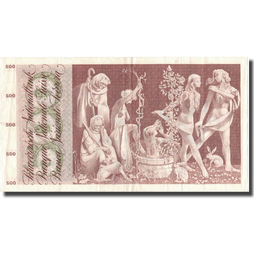 Banknote, Switzerland, 500 Franken, 1974, 1974-02-07, KM:51l, AU(50-53)