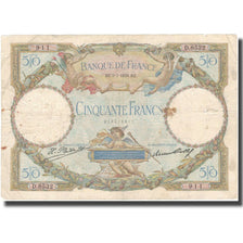 França, 50 Francs, Luc Olivier Merson, 1931, 1931-07-09, VF(20-25)