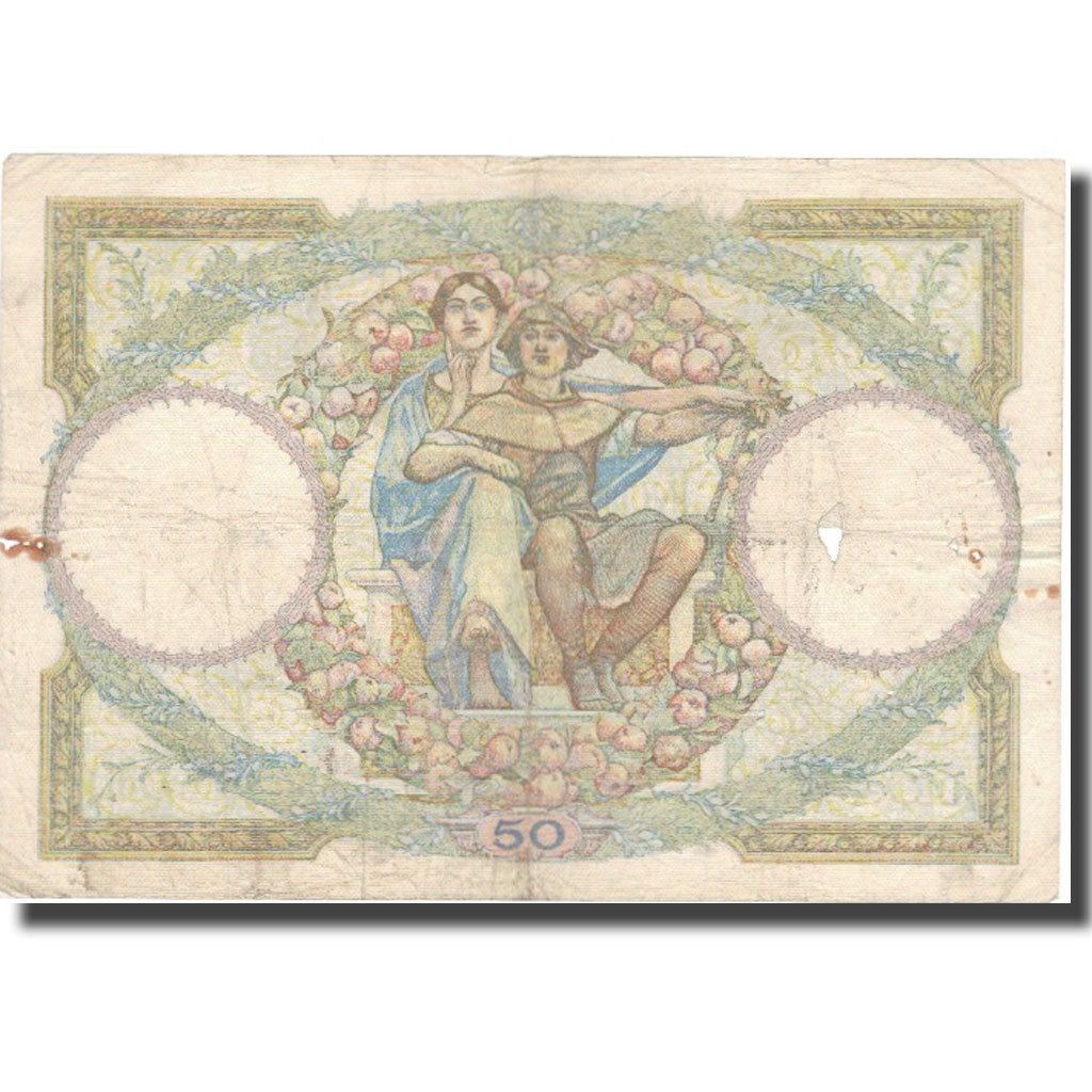 France, 50 Francs, Luc Olivier Merson, 1933, 1933-04-27, VF(20-25)