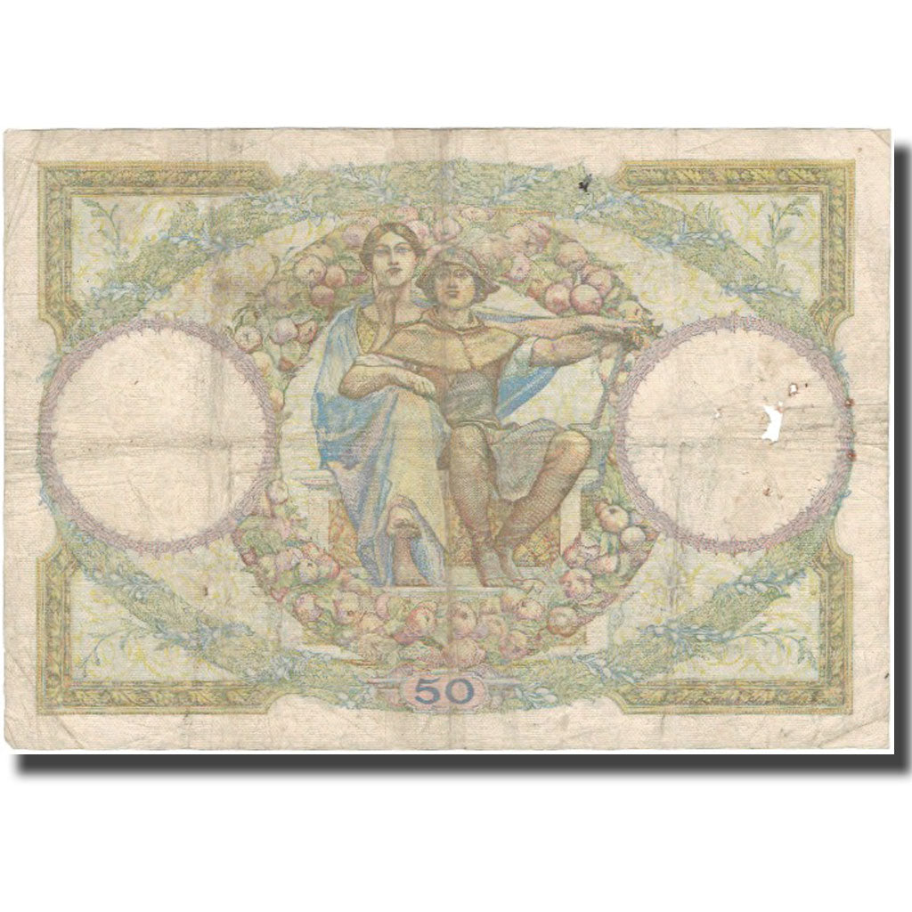 France, 50 Francs, Luc Olivier Merson, 1933, 1933-01-26, VF(20-25)