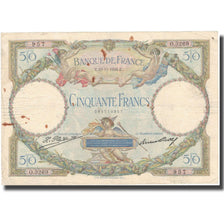 França, 50 Francs, Luc Olivier Merson, 1928, 1928-11-27, VF(20-25)