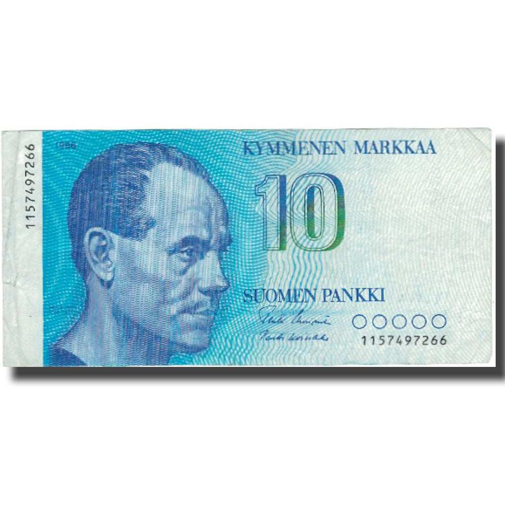 Banknote, Finland, 10 Markkaa, 1986, 1986, KM:113a, F(12-15)