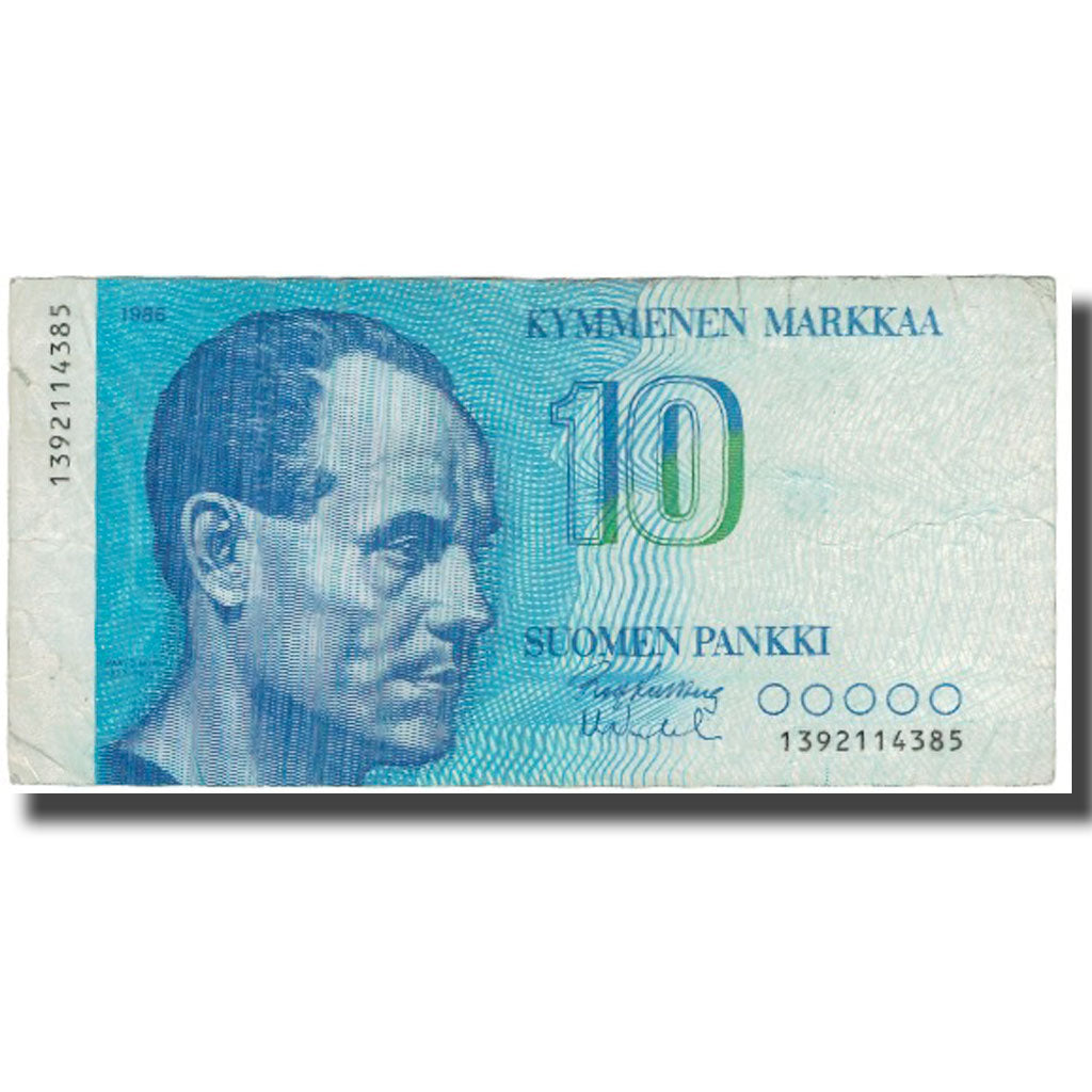 Banknote, Finland, 10 Markkaa, 1986, 1986, KM:113a, F(12-15)
