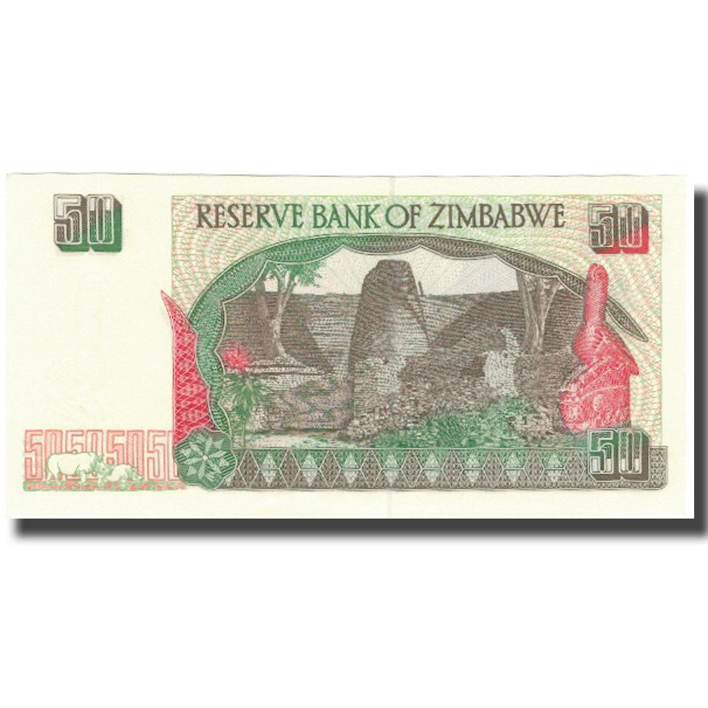 Geldschein, Simbabwe, 50 Dollars, 1994, 1994, KM:8a, UNZ-