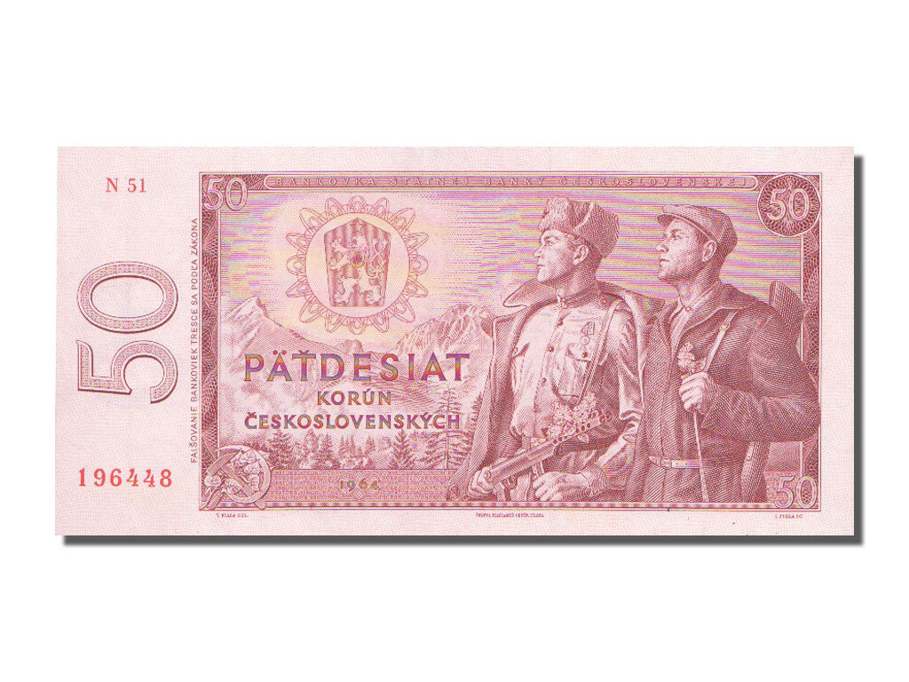 Czechoslovakia, 50 Korun, 1964, KM #90b, UNC(63), N.51
