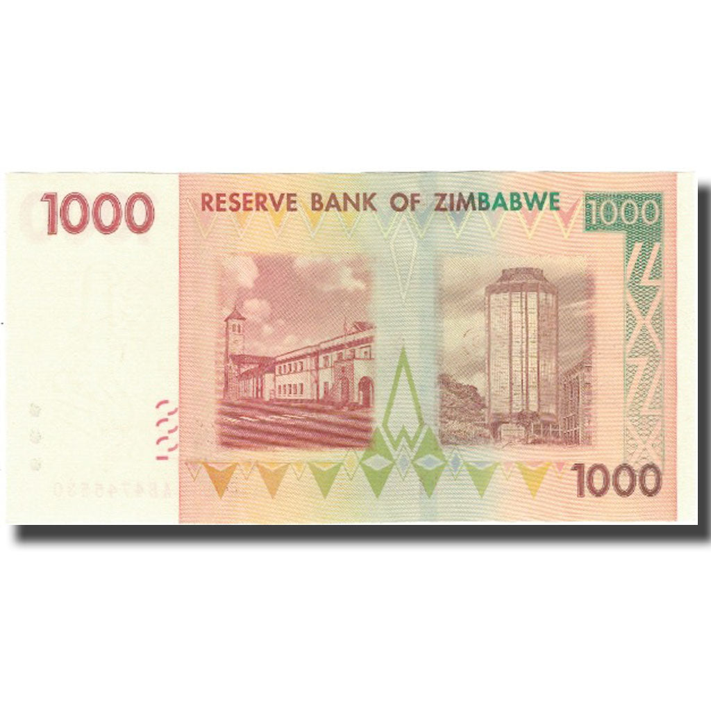 Billet, Zimbabwe, 1000 Dollars, 2007, 2007, KM:71, SPL+