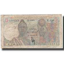 Banknote, French West Africa, 5 Francs, 1948, 1948-12-27, KM:36, VF(20-25)