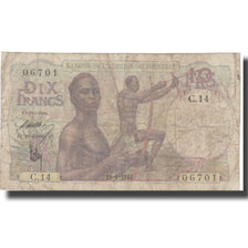 Billet, French West Africa, 10 Francs, 1946, 1946-01-18, KM:37, TB