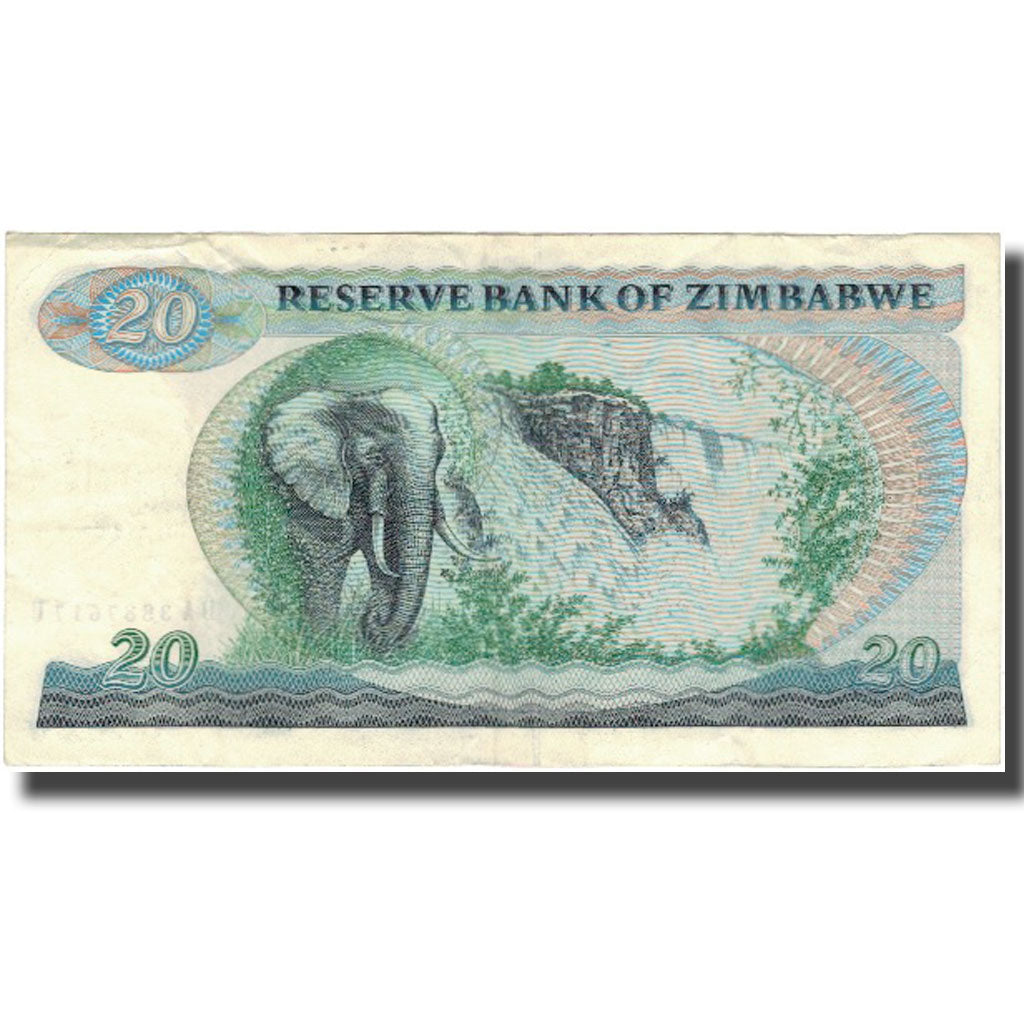 Banknote, Zimbabwe, 20 Dollars, 1983, 1983, KM:4c, AU(50-53)