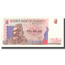 Banknote, Zimbabwe, 5 Dollars, 1997, 1997, KM:5b, UNC(60-62)