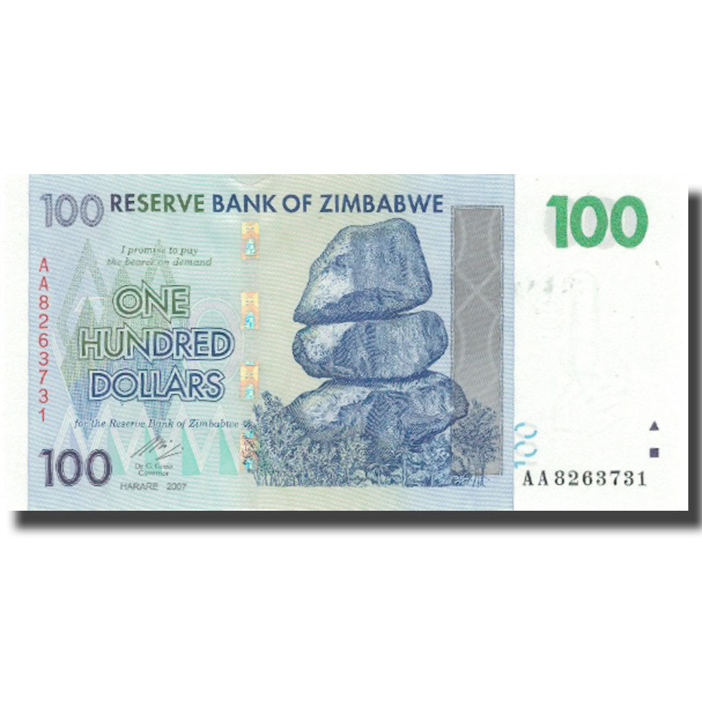 Banconote, Zimbabwe, 100 Dollars, 2007, 2007, KM:69, SPL+