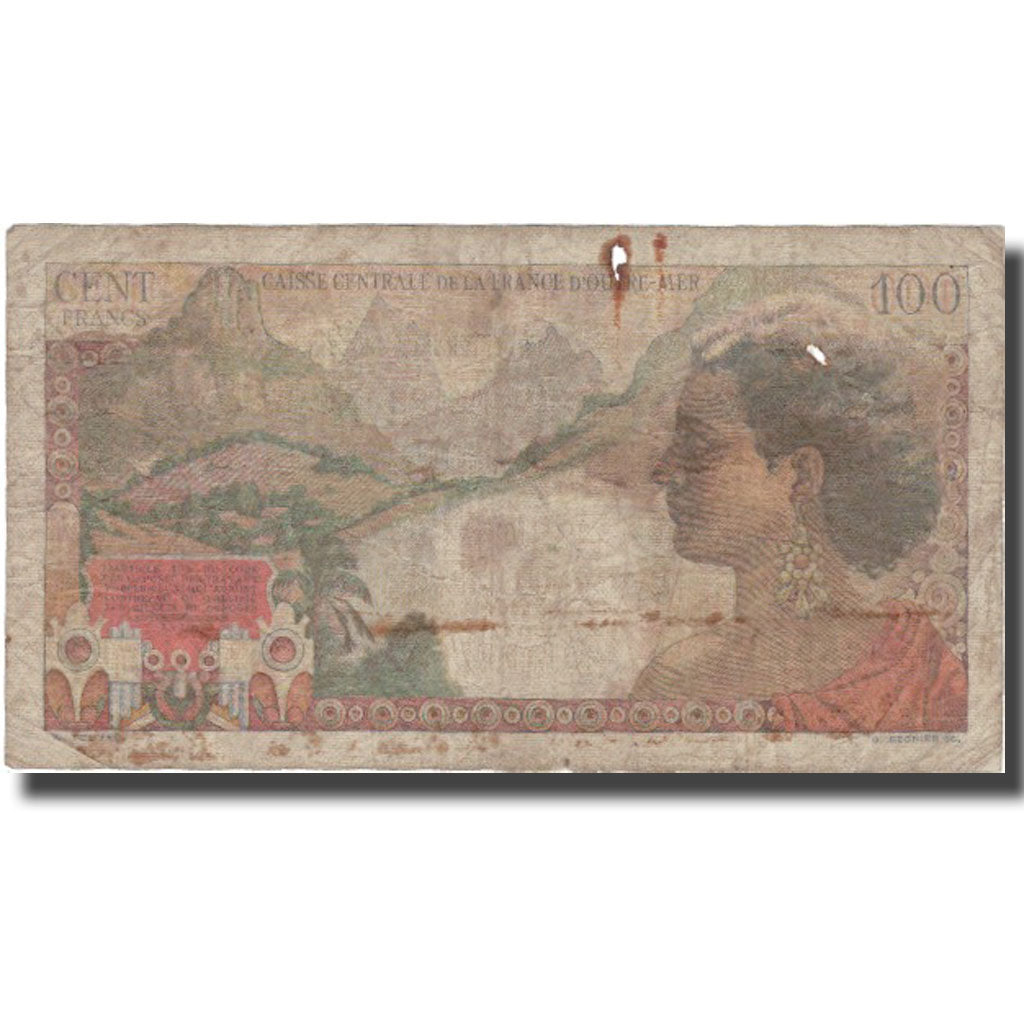 Banconote, Africa equatoriale francese, 100 Francs, Undated (1947), KM:24, B+