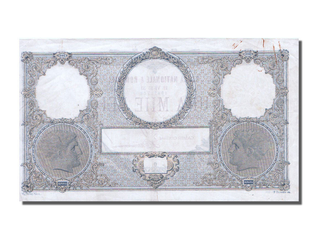Romania, 1000 Lei, 1933, KM #34a, 1933-06-15, AU(55-58), X.1953