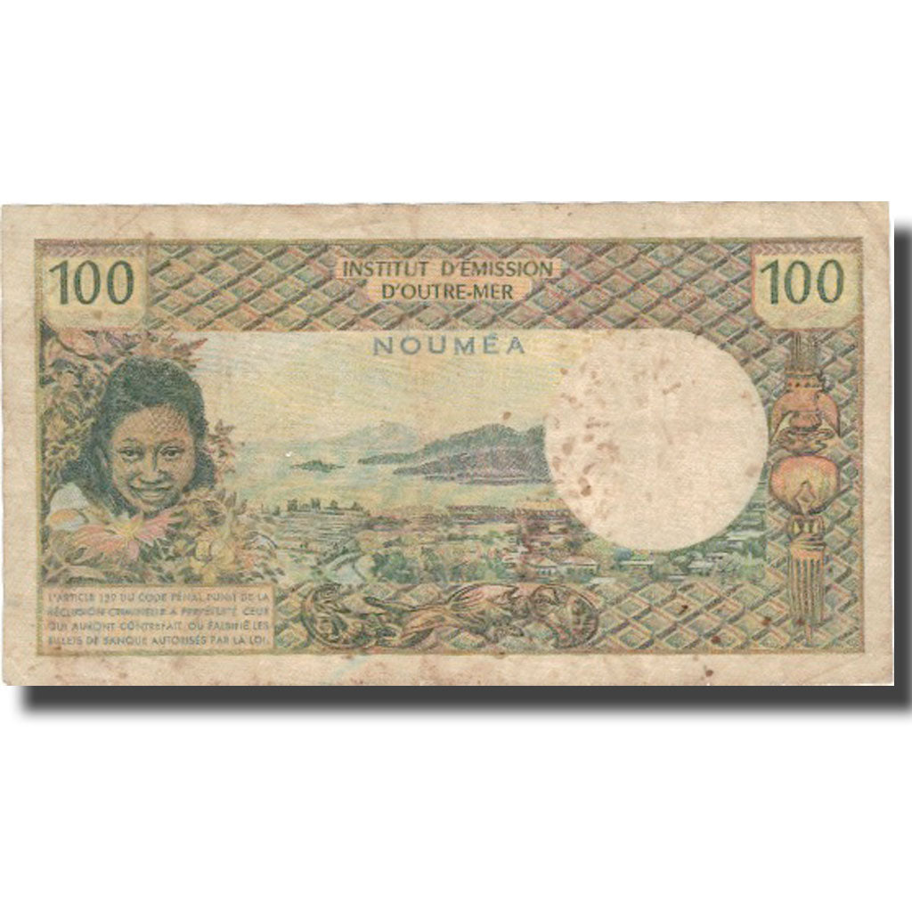 Banknote, New Caledonia, 100 Francs, KM:63a, VF(20-25)