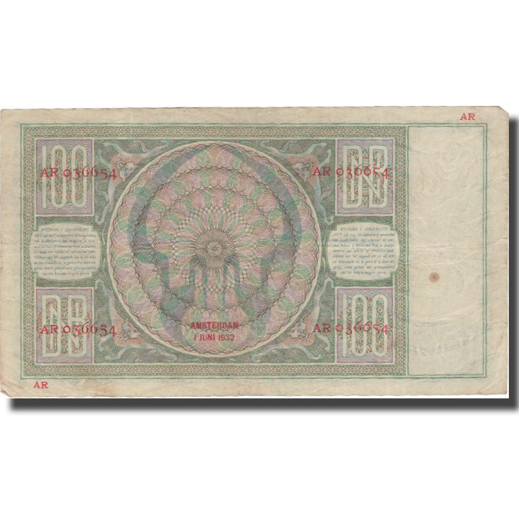 Banknote, Netherlands, 100 Gulden, 1930, 1944, KM:51a, VF(20-25)