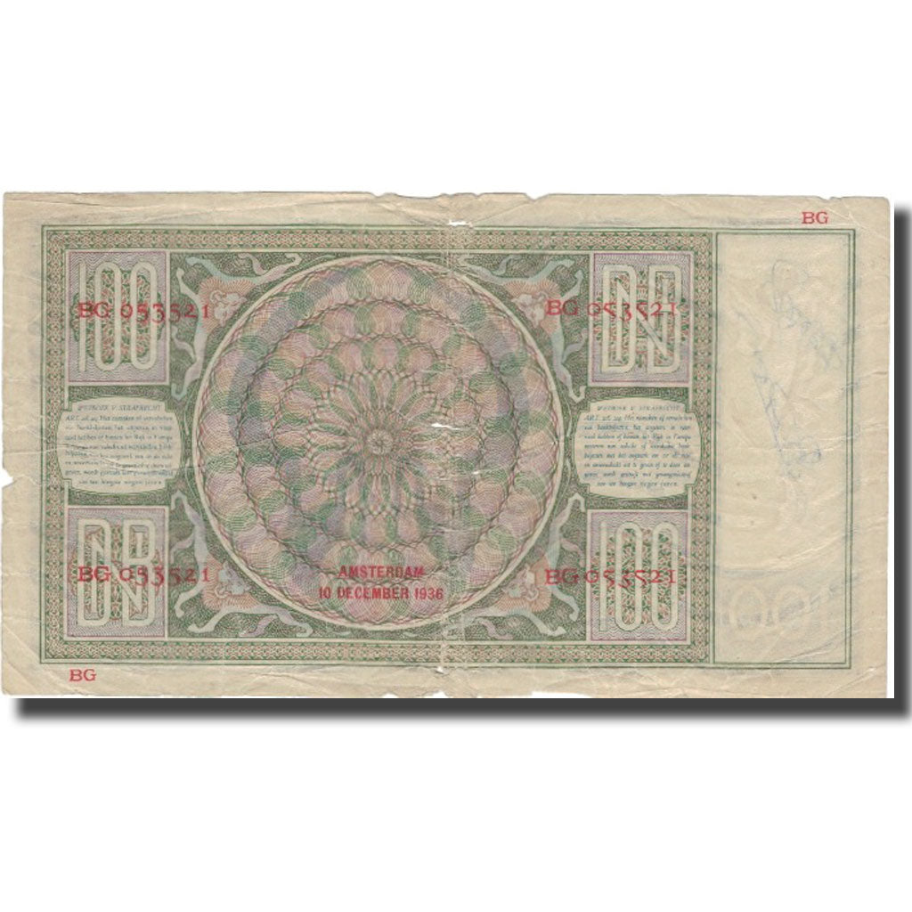 Banknote, Netherlands, 100 Gulden, 1930, 1944, KM:51a, F(12-15)