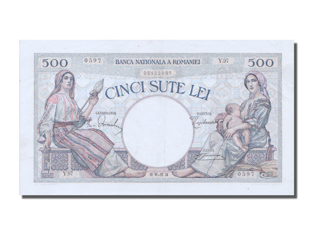 Romania, 500 Lei, 1924, 1924-06-16, AU(55-58), Y.97