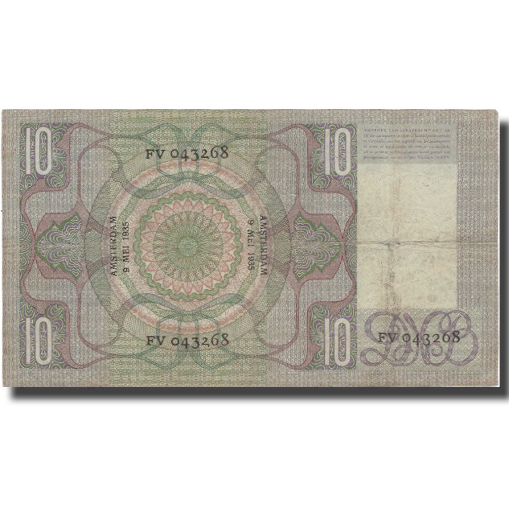 Banknote, Netherlands, 10 Gulden, 1934, 1934-06-16, KM:49, VF(30-35)