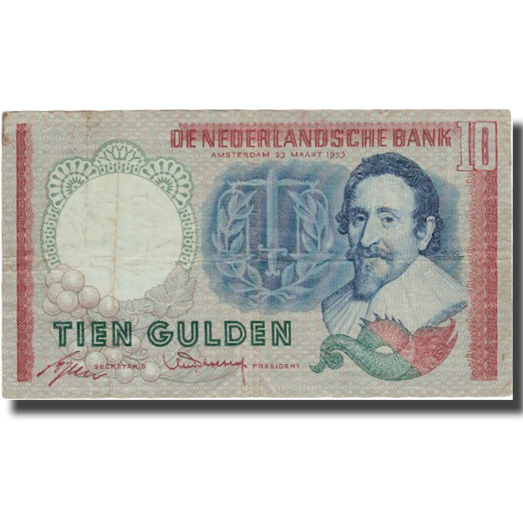 Banknote, Netherlands, 10 Gulden, 1953, 1953-03-23, KM:85, EF(40-45)