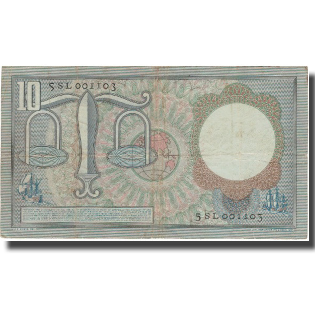 Banknote, Netherlands, 10 Gulden, 1953, 1953-03-23, KM:85, EF(40-45)
