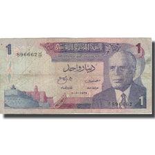 Nota, Tunísia, 1 Dinar, 1972, 1972-08-03, KM:67a, VF(20-25)