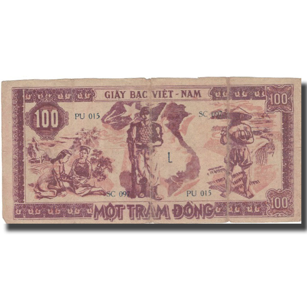 Billet, Viet Nam, 100 D<ox>ng, Undated (1948), KM:28a, TB
