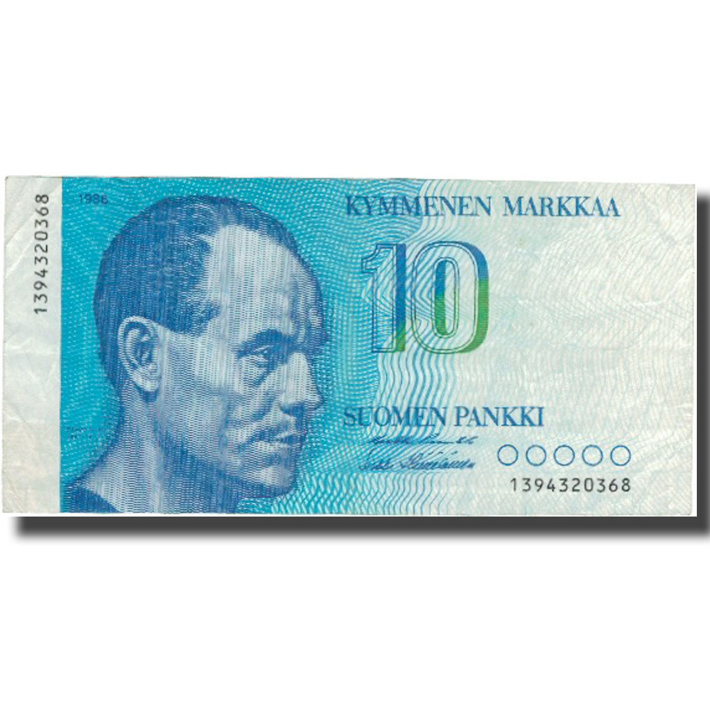 Banknote, Finland, 10 Markkaa, 1986, 1986, KM:113a, VF(30-35)