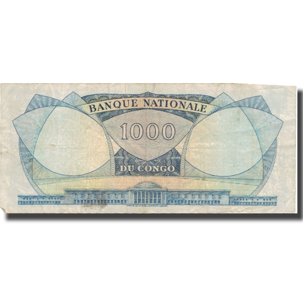 Banknote, Congo Democratic Republic, 1000 Francs, 1964, 1964-08-01, KM:8a